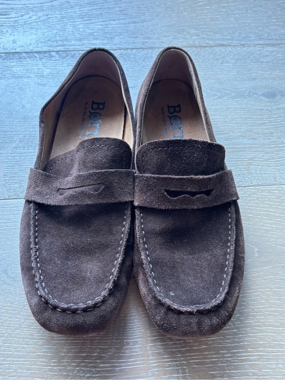 Born Brown Suede Women's Penny Loafers
